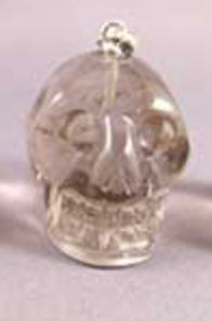 MP-1-SQ-L : Light Smoky Quartz Crystal Skull Pendant (medium)