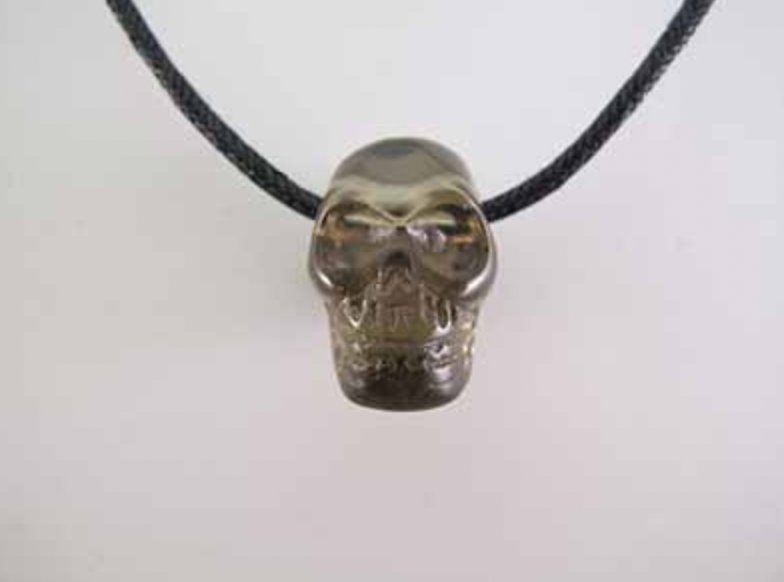 J-SQ-10-D : Smoky Quartz Drilled Crystal Skull Pendant