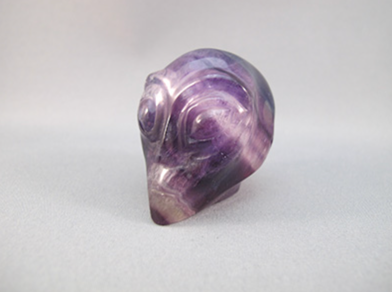 A-F-P-S-75 :  Starbeing Purple Fluorite Crystal Skull