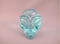 A-BGO-S-120 :  Blue-Green Obsidian Starbeing Alien Crystal Skull