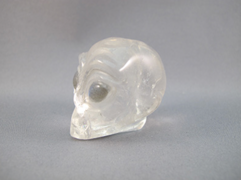 A-Q-S-65 :  Starbeing Quartz Crystal Skull with Labradorite Eyes