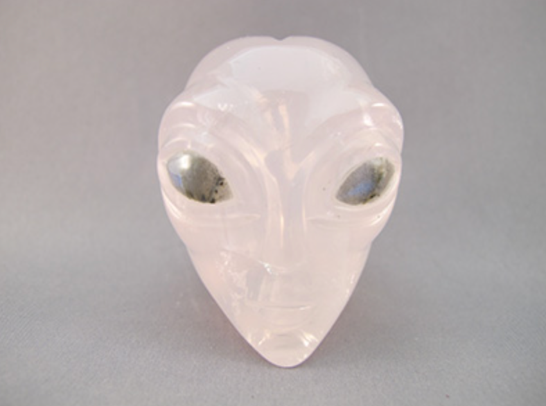 A-SRQ-S-150 : Starbeing Star Rose Quartz Crystal Skull