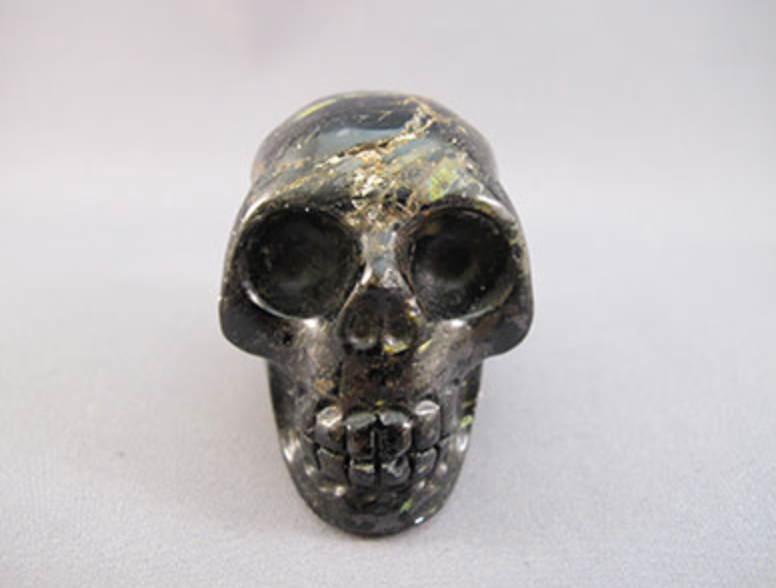N-M-150-x : Matrix 2" Nuummite Crystal Skull