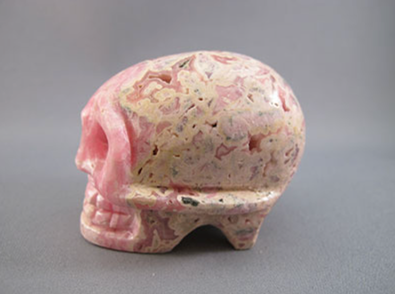 RC-M-222 : Rhodochrosite Crystal Skull