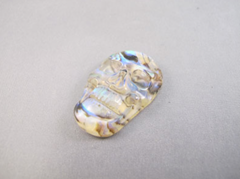FMS-ABQ-L : Large Abalone Quartz Flat Crystal Skull