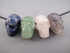 J-CS-4-MS-1-SARQA :  Multi-Stone Crystal Skull Pendant Set of 4 SODALITE/AVENTURINE/ROSE QUARTZ /AMETHYST