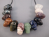 J-CS-12-MS :  12 Set Multi-Stone Crystal Skull  Drilled Pendant Collection
