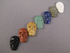 MS-7-S-sh : Stonehenge Flat 7 Crystal Skulls Chakra Set