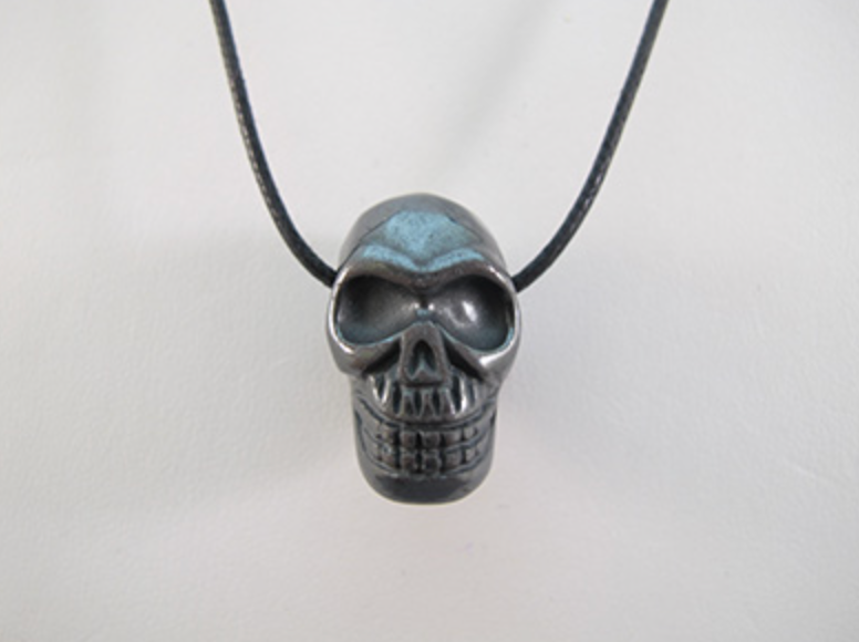 DP-H-sh : Stonehenge Hematite Crystal Skull Drilled Pendant