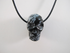 DP-SO-sh : Stonehenge Snowflake Obsidian Crystal Skull Drilled Pendant