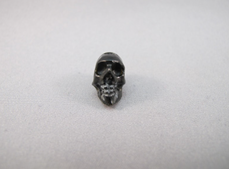TK-S-2-b-sh : Stonehenge Black Tektite Crystal Skull Bead