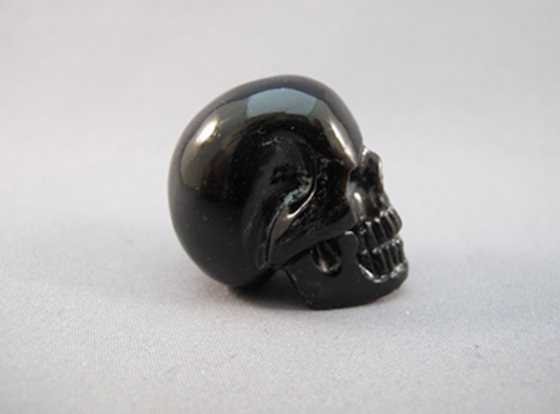 TK-S-20-sh : Stonehenge Black Tektite Crystal Skull