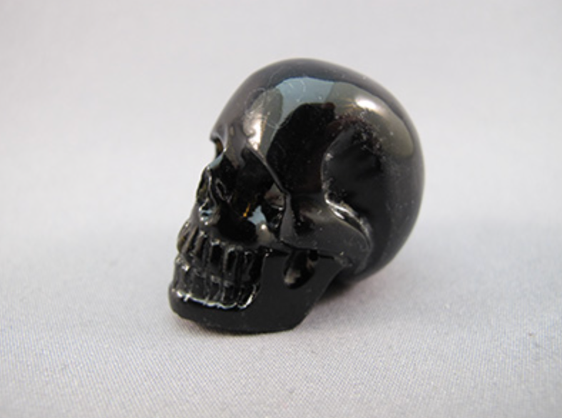 TK-S-20-sh : Stonehenge Black Tektite Crystal Skull