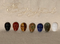 CS-7-FS-e : Egypt Energized 7 Chakra Flat Crystal Skull Set