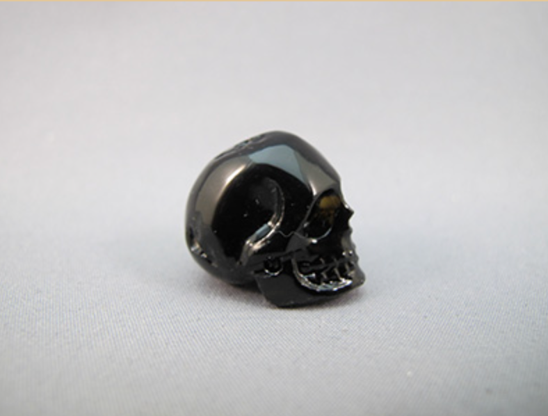 MTBT-M-7-sd : Sedona Doorway  Black Tektite Crystal Skull