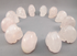 CS-12-RQ : Rose Quartz 12 Crystal Skulls Set
