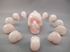 CS-13-RQ : Rose Quartz 13 Crystal Skulls Set