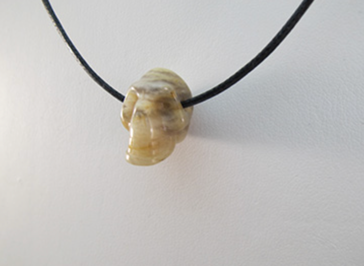 J-S-MS-G : Sedona Doorway Golden Moonstone Crystal Skull Talisman Pendant