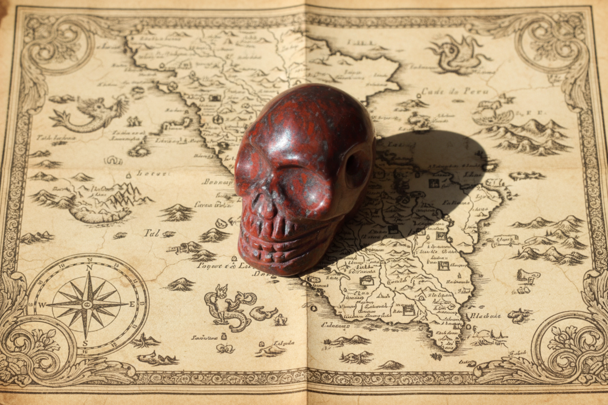 Red skull-on-map-peru
