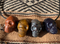 J-Q-4-S2 : Q'ero Light Infused  Crystal Skull Drilled Pendant Set of 4