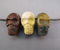 J-Q-3-S : Q'ero Light Infused Crystal Skull Drilled Pendant Set of 3