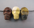 J-Q-3-S : Q'ero Light Infused Crystal Skull Drilled Pendant Set of 3