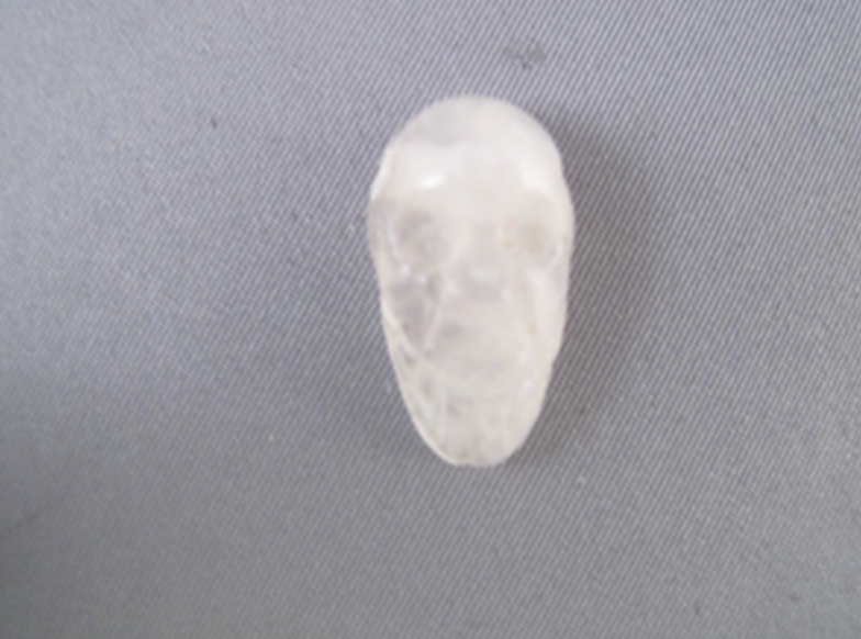 Q-TEF-RQ :  Q'ero Energized Rose Quartz Third Eye Flat Crystal Skull
