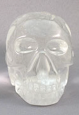 SR-CCS-Q-225 : Solar Reunion Energized Camera Quartz Crystal Skull