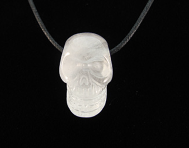 DP-MQ-bm : British Museum Crystal Skull Milky Quartz Crystal Skull Drilled Pendant
