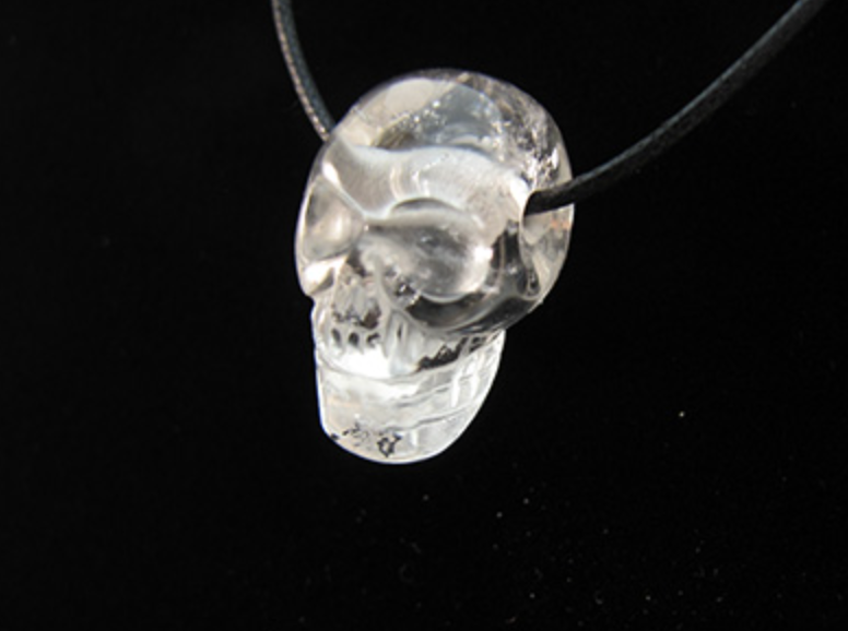 DP-Q-bm : British Museum Crystal Skull Clear Quartz Crystal Skull Drilled Pendant