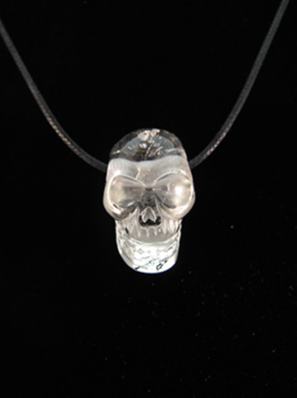 DP-Q-bm : British Museum Crystal Skull Clear Quartz Crystal Skull Drilled Pendant