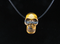 DP-BTE-bm : British Museum Crystal Skull Blue Tiger Eye Crystal Skull Drilled Pendant
