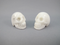 A-WHL-P-12-s : 2-for-1 Adoption White Howlite Crystal Skulls