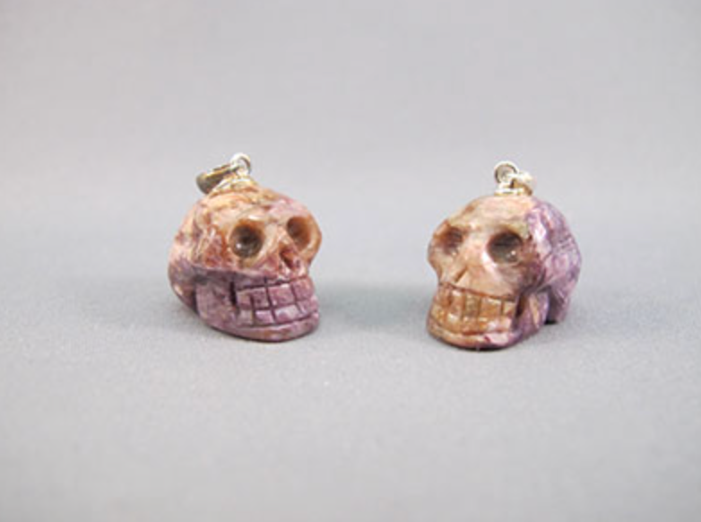 A-SP-1-CH :  - Buy 1 Get 1 Free -  Adoption Charoite Crystal Skull Pendant