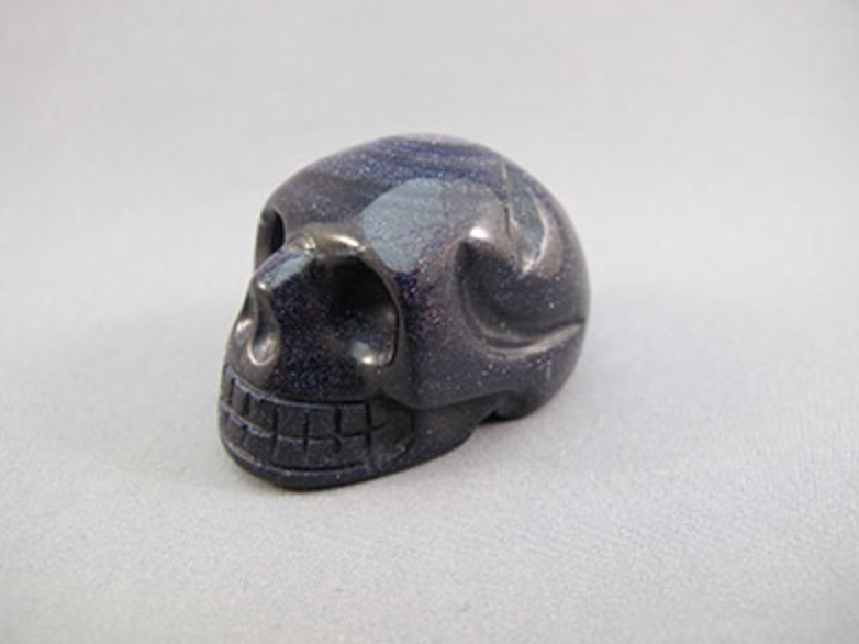 A-PGS-S-60 : Adoption Purple Goldstone Crystal Skull