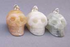 A-SP-MS-3 : Adoption Set of 3 (small) Moonstone  Crystal Skull Pendants