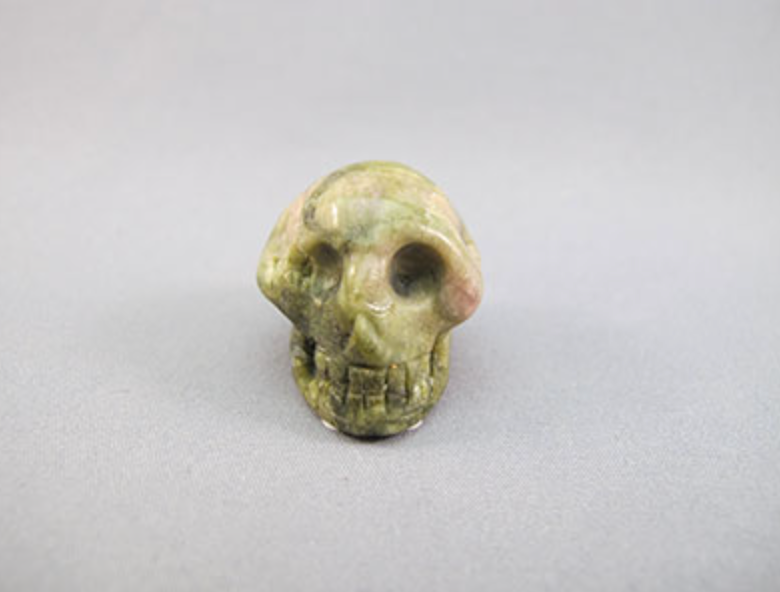 A-PGT-S-20 : Adoption Pink & Green Tourmaline Crystal Skull