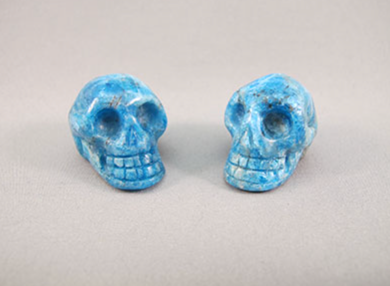 A-AP-P-25-s : 2-for-1 Adoption Apatite Crystal Skulls