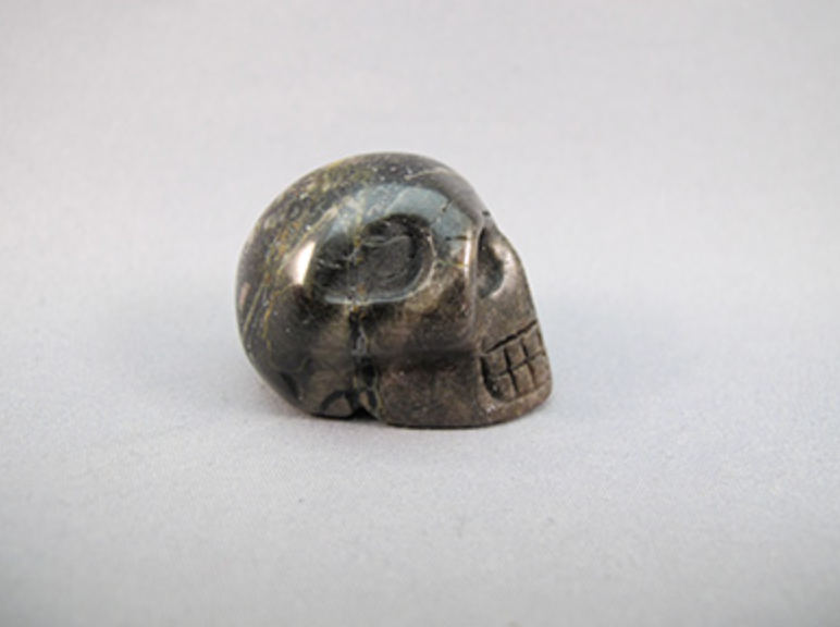 A-BT-S-25-p : Adoption Black & Pink Tourmaline Crystal Skull
