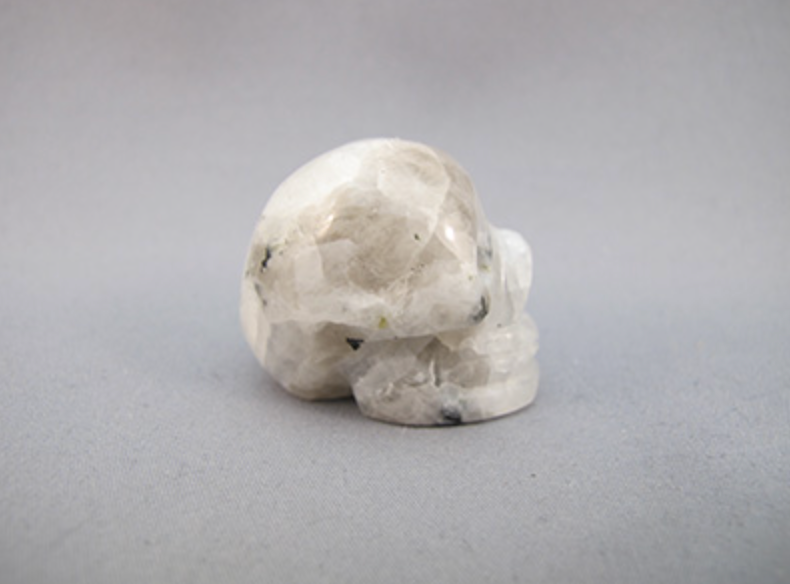 A-MS-S-30-r : Adoption Rainbow Moonstone Crystal Skull