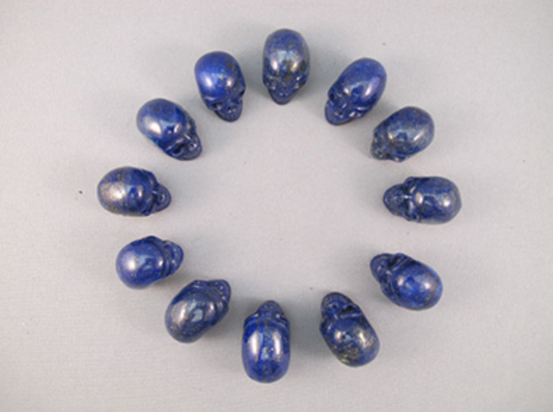 A-CS-12-BL : Adoption Lapis 12 Crystal Skulls Set