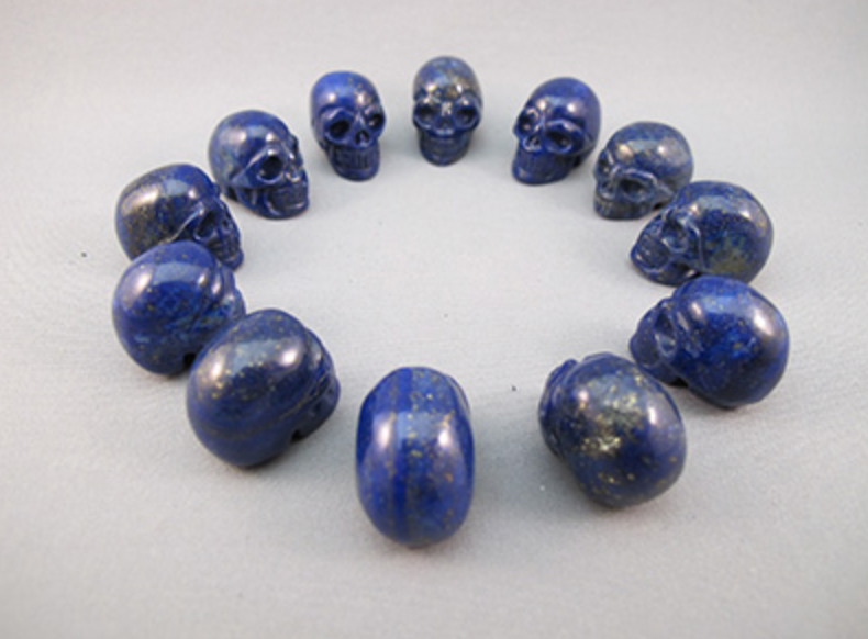 A-CS-12-BL : Adoption Lapis 12 Crystal Skulls Set