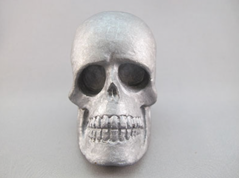 ES-L-455-s : Silver-Vein Elemental Silica Crystal Skull