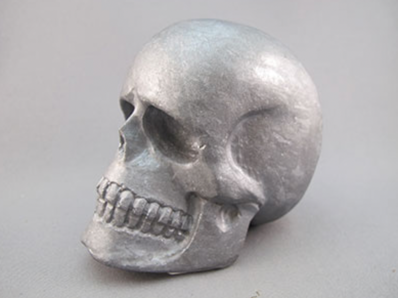 ES-L-455-s : Silver-Vein Elemental Silica Crystal Skull