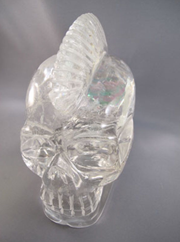 ACS-Q-3350-b : Brave Quartz Crystal Skull