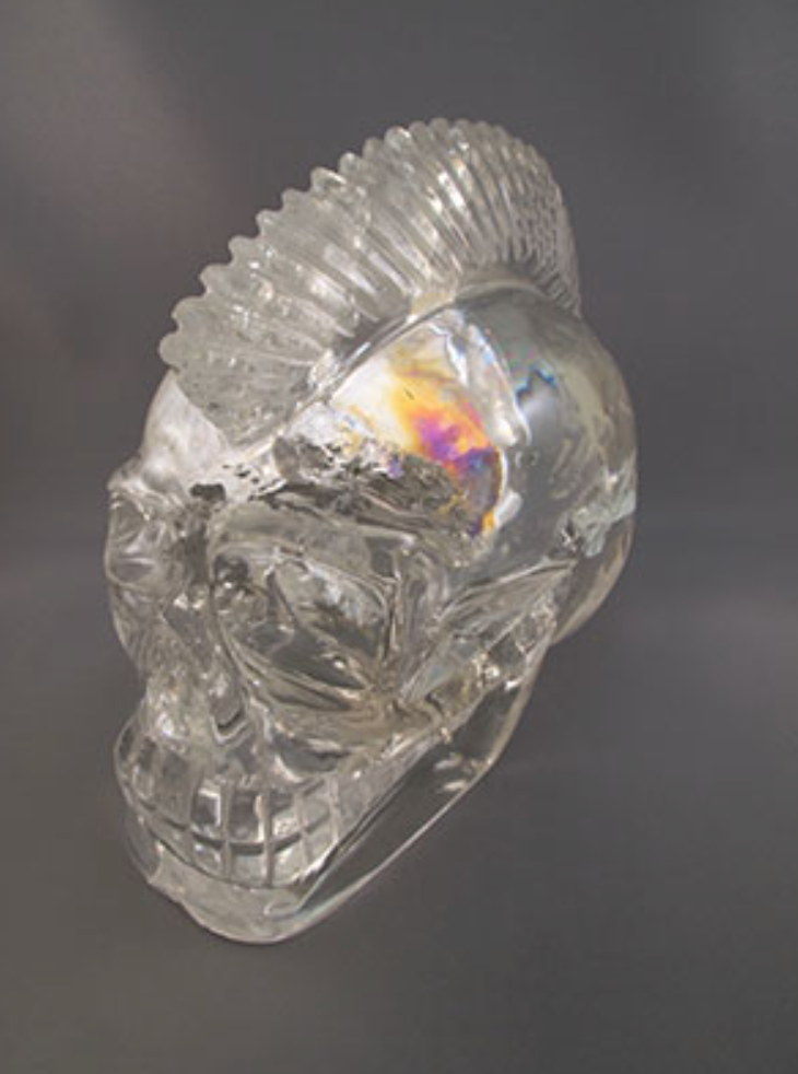 ACS-Q-3350-b : Brave Quartz Crystal Skull
