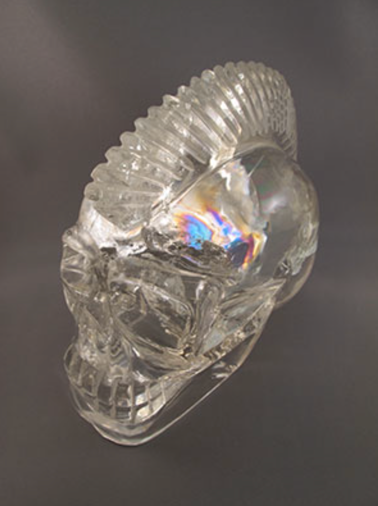ACS-Q-3350-b : Brave Quartz Crystal Skull