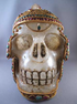 HQ-L-5031 : Jewel-Encrusted Tibetan Crystal Skull