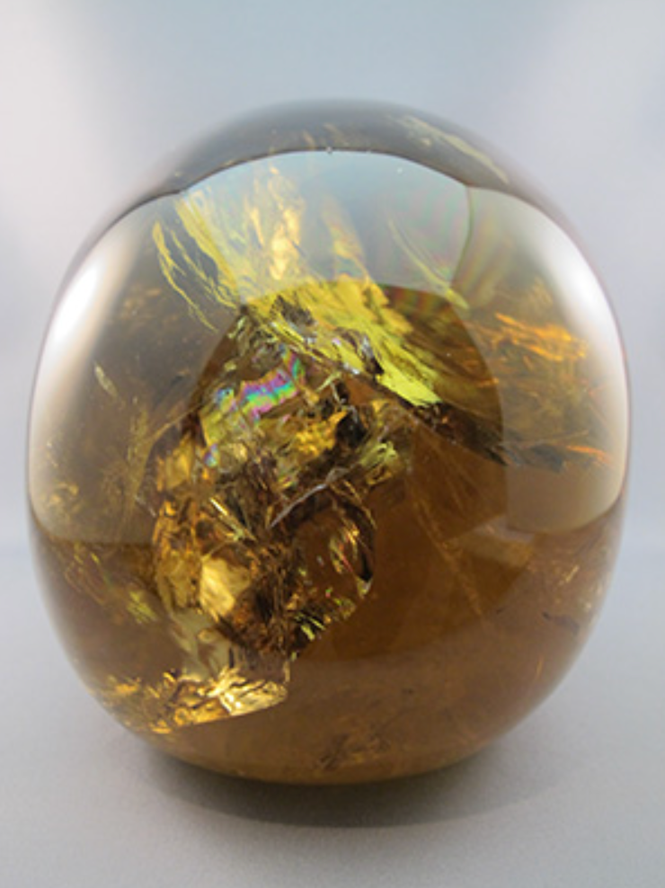C-L-5239 : Amber Citrine Crystal Skull