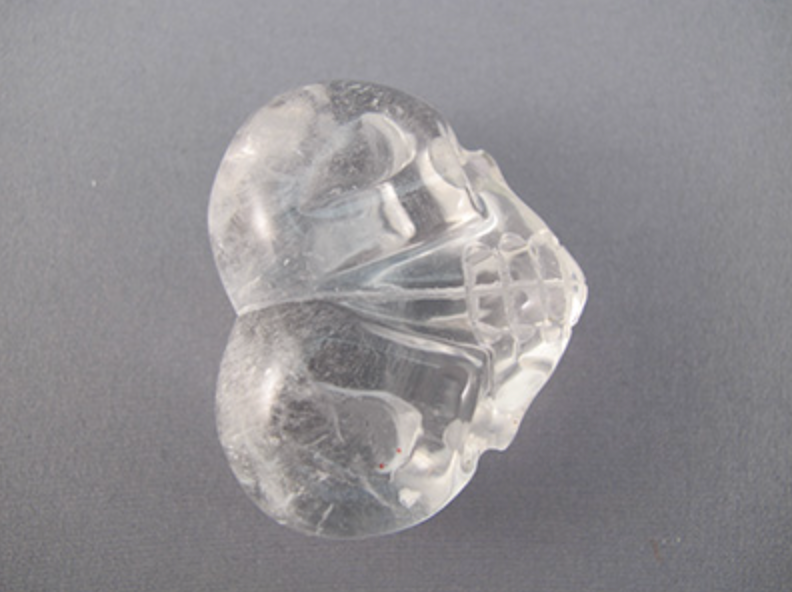 Q-H2H-50-r : Heart 2 Heart Rainbow Quartz Crystal Skull